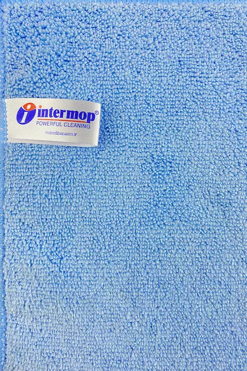 Intermop Mikrofiber Kalın Dokulu Bez Mavi 50x70 (100 Adet)