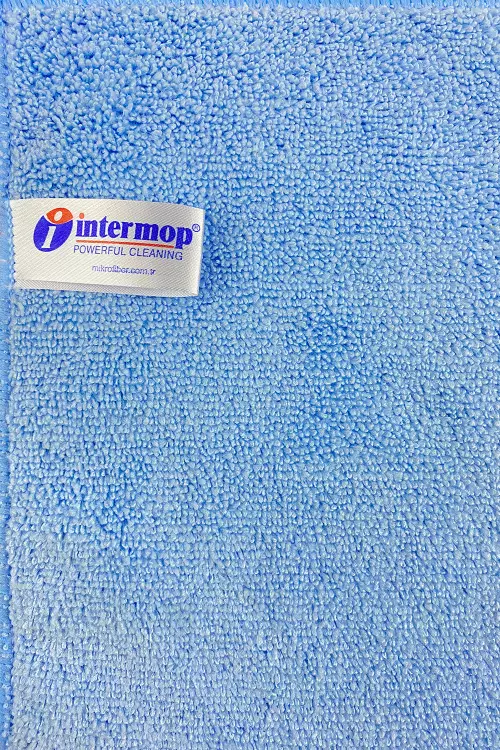 Intermop Mikrofiber Kalın Dokulu Tem. Bezi Mavi (200 Adet)