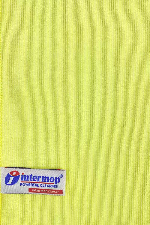 Intermop Mikrofiber Cam Temizleme Bezi Sarı 40x40cm