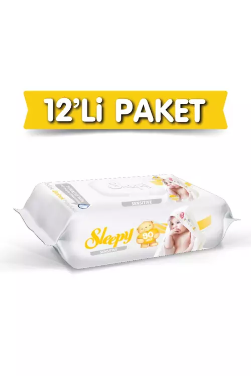 Sleepy Sensitive Islak Havlu 12 Paket 1080 Yaprak