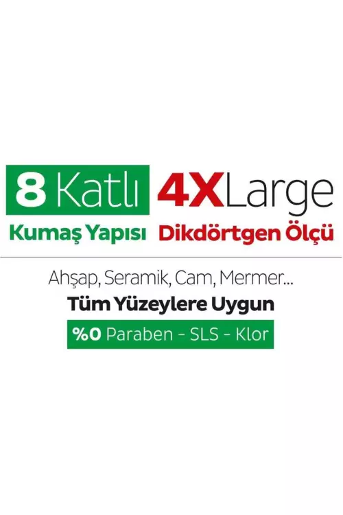 Sleepy Beyaz Sabun Katkılı Mopa Uyumlu Yer Temizlik Havlusu 50 Yaprak 4XL