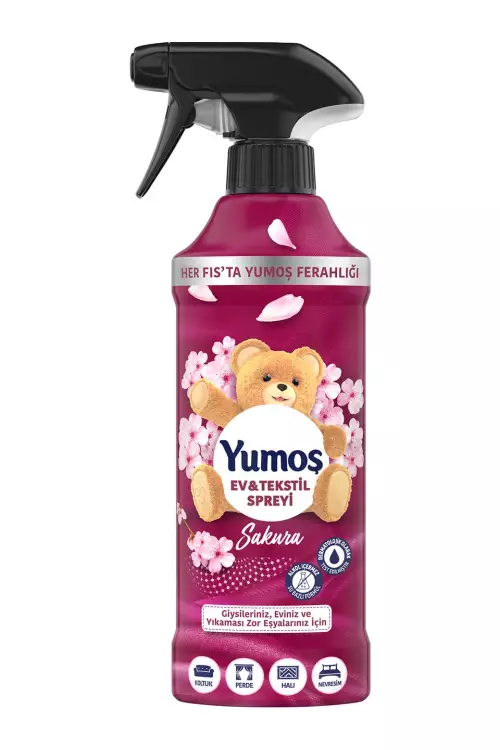 Yumoş Ev ve Tekstil Spreyi Sakura Yıkanması Zor Eşyalar İçin 450 ml