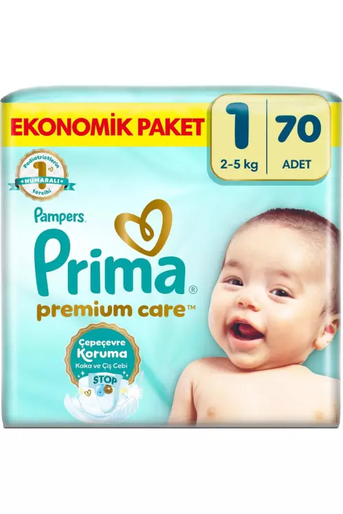Prima Bebek Bezi Premium Care 1 Numara 70 Adet Yenidoğan