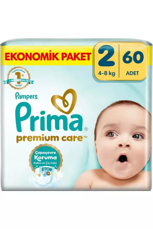 Prima Bebek Bezi Premium Care 2 Numara 60 Adet