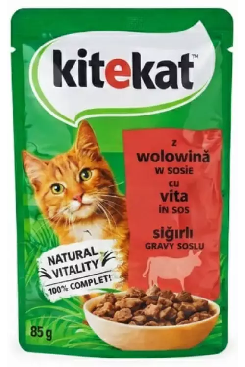 Kitekat Yaş Kedi Maması Sığır Etli 85 gr x 28 Adet