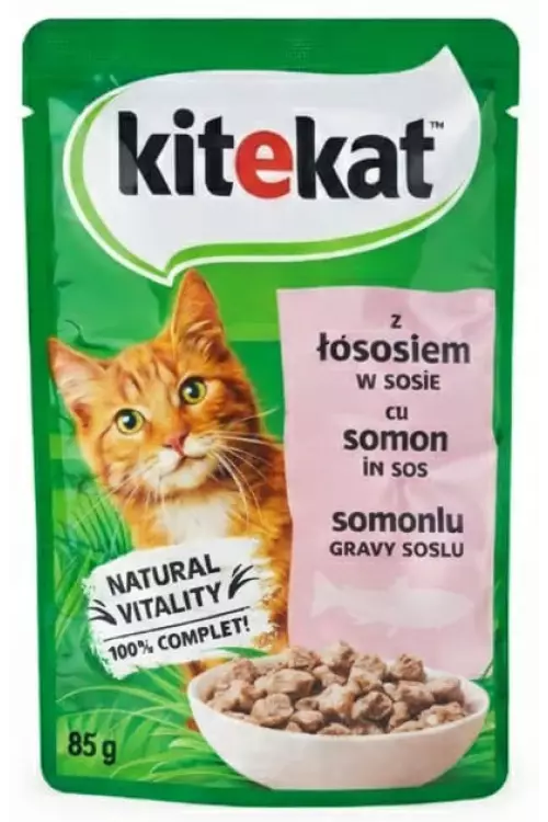 Kitekat Yaş Kedi Maması Somon Etli 85 gr x 28 Adet
