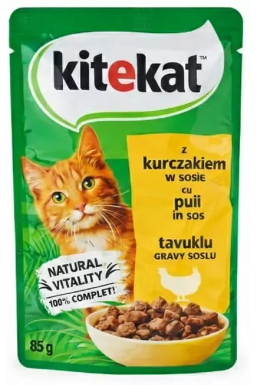 Kitekat Yaş Kedi Maması Tavuk Etli 85 gr x 28 Adet