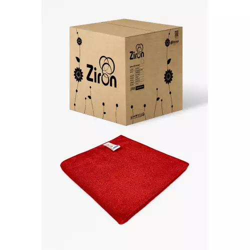 Ziron Mikrofiber Kalın Dokulu Tem. Bezi Kırmızı (250 Adet)